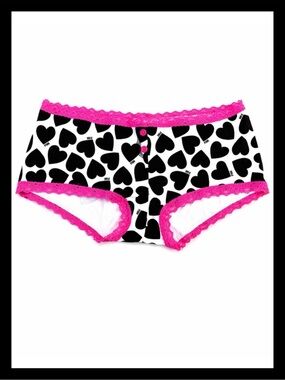 💕ⓅⒾⓃⓀ ⓋⓈ Extra Low Rise  Button Front BoyShort Panties ✨NWT✨💕